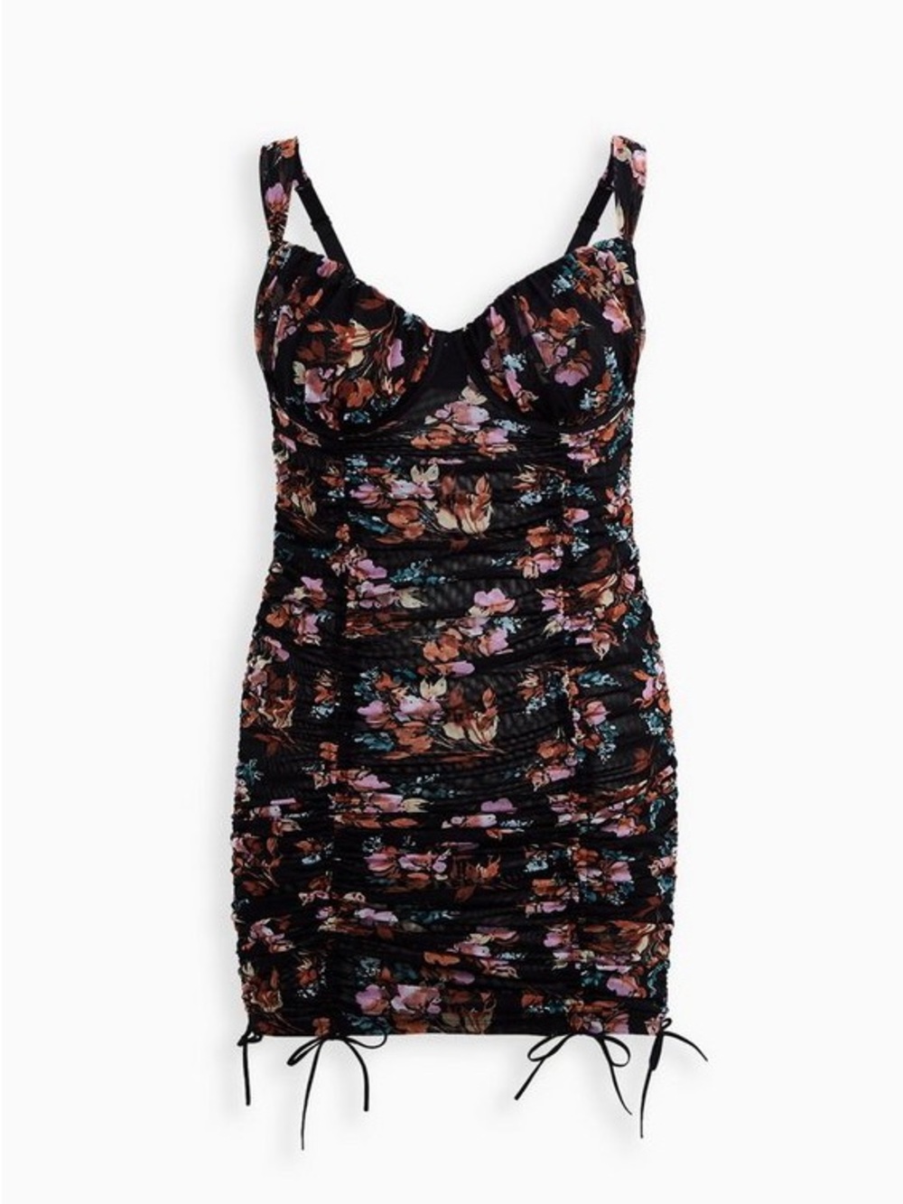 torrid Ruched Mesh Floral Chemise Size 4X